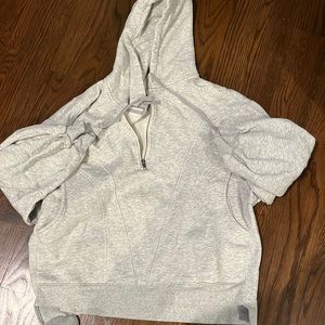 Free People hoodie with zip and two front pockets heather Gray S